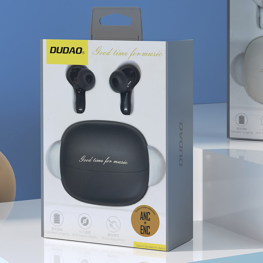 Dudao U21 TWS ANC ENC Bluetooth Wireless Headphones - Black_4