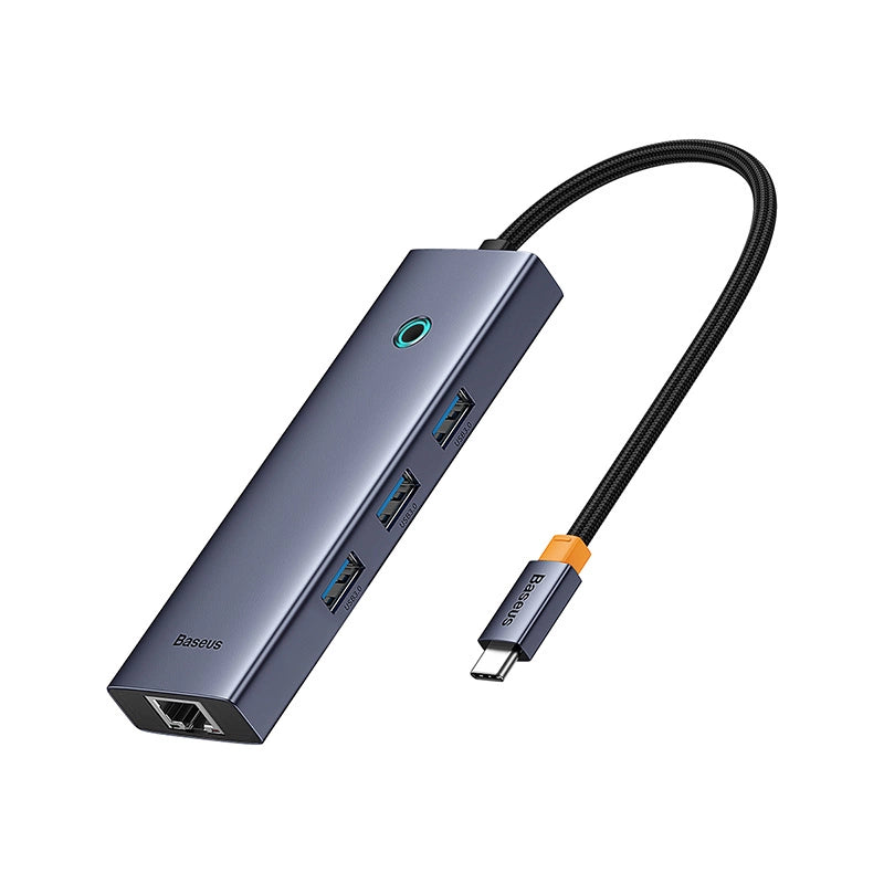 Baseus UltraJoy 4in1 USB-C Hub 3 x USB-A 3.0 + RJ45 - Gray_1