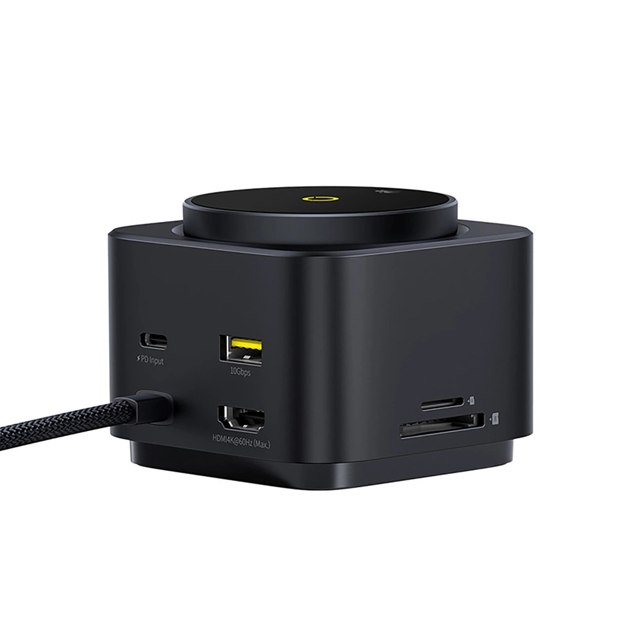 Baseus MagPro Series II 7-in-1 USB-C Hub with MagSafe-compatible Charger 15W + HDMI + USB-A + USB-C + SD/TF - Black_3