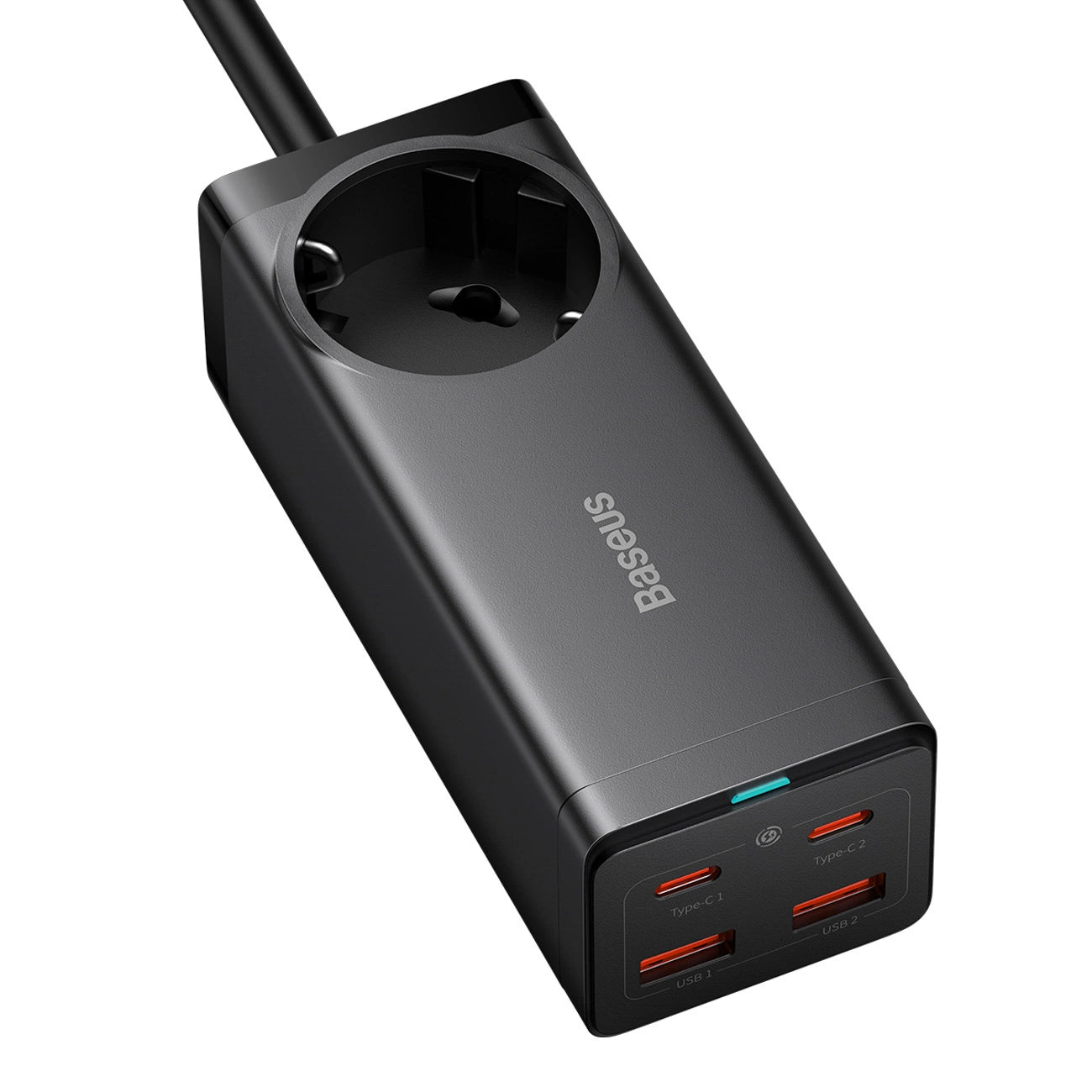 Baseus GaN3 Pro 100W EU Charging Station + 2 x USB-A + 2 x USB-C with 1m Cable Baseus Xiaobai USB-C 100W - Black_2