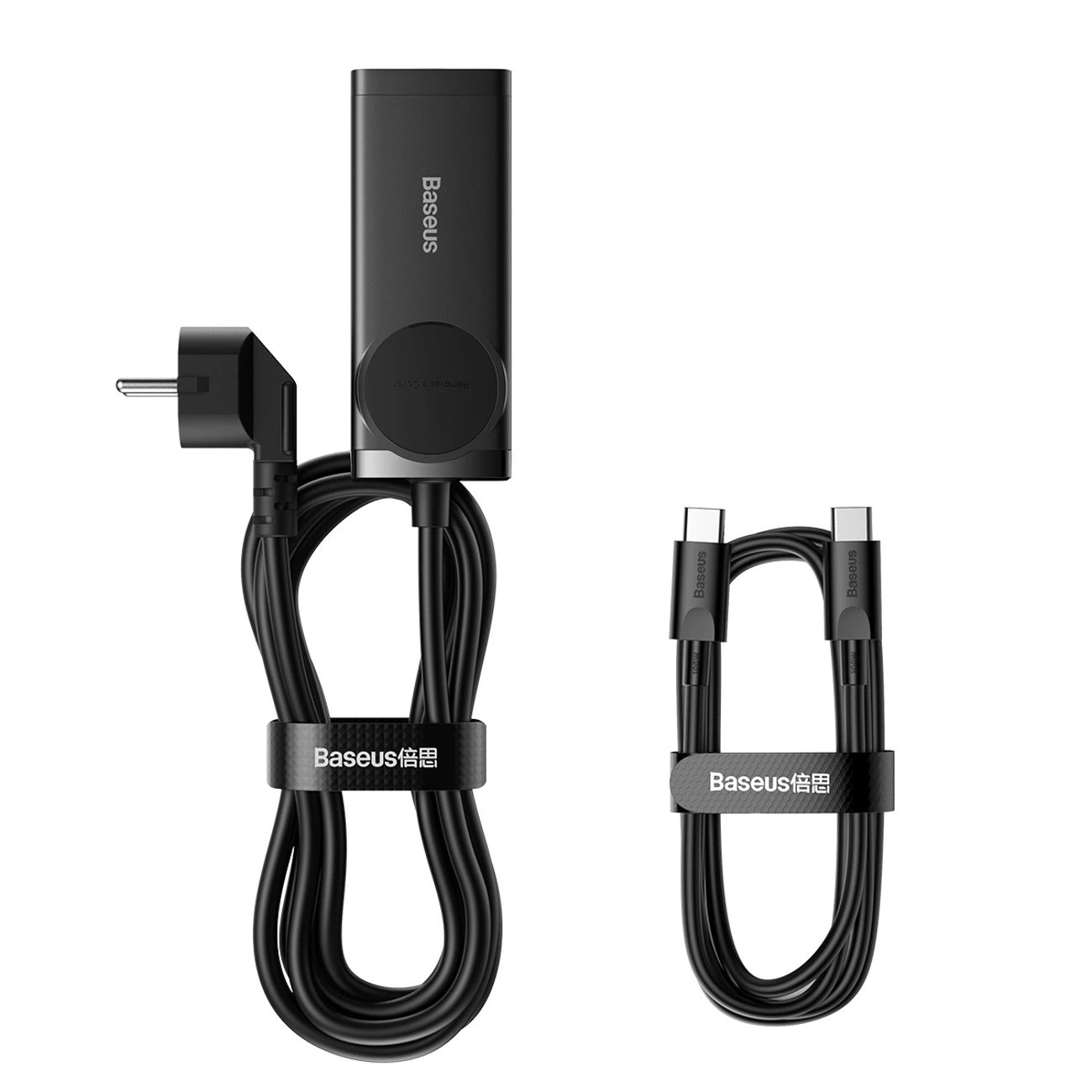 Baseus GaN3 Pro 100W EU Charging Station + 2 x USB-A + 2 x USB-C with 1m Cable Baseus Xiaobai USB-C 100W - Black_6