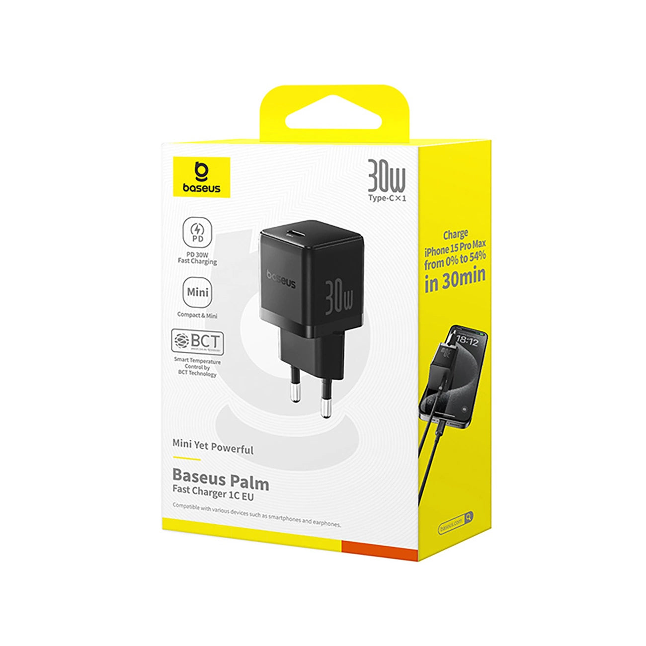 Carregador Baseus Palm USB C 30W EU / Preto / P10111605113-00_8
