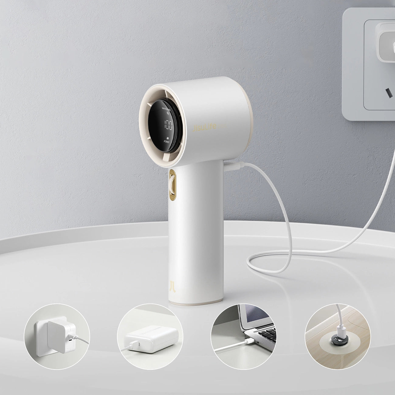 Jisulife Handheld Fan Pro1 FA53 (ABS) Portable USB Fan - White_8