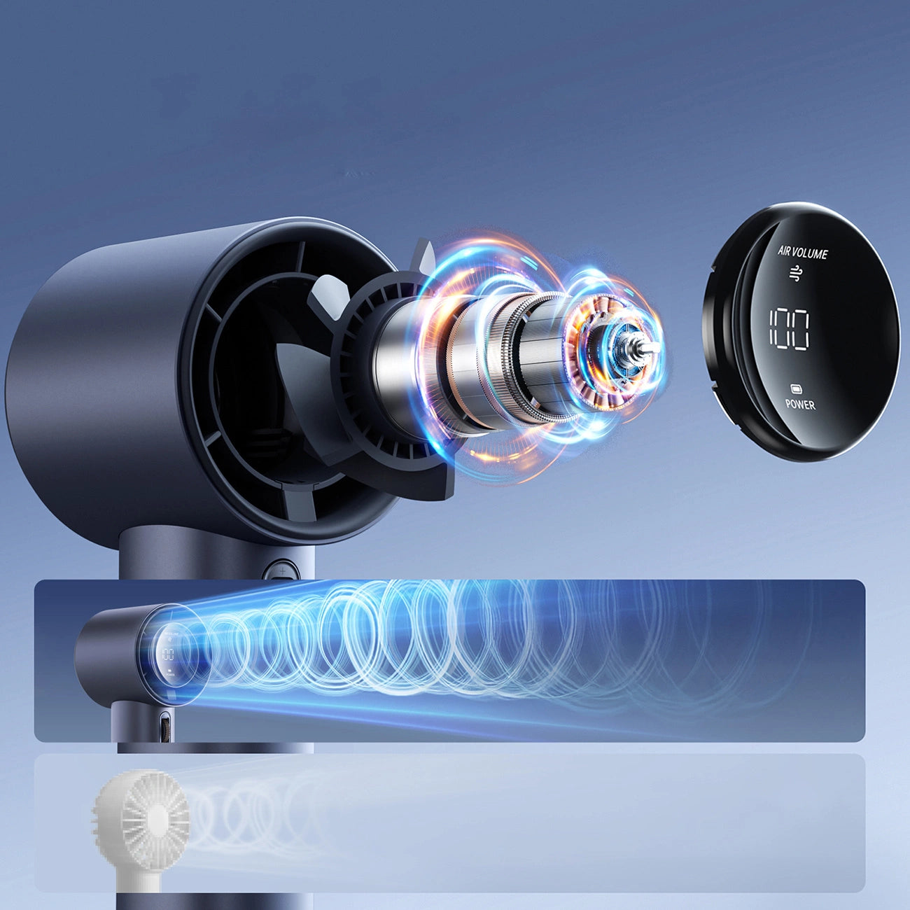 Jisulife Handheld Fan Pro1 FA53 (ABS) Portable USB Fan - Blue_5