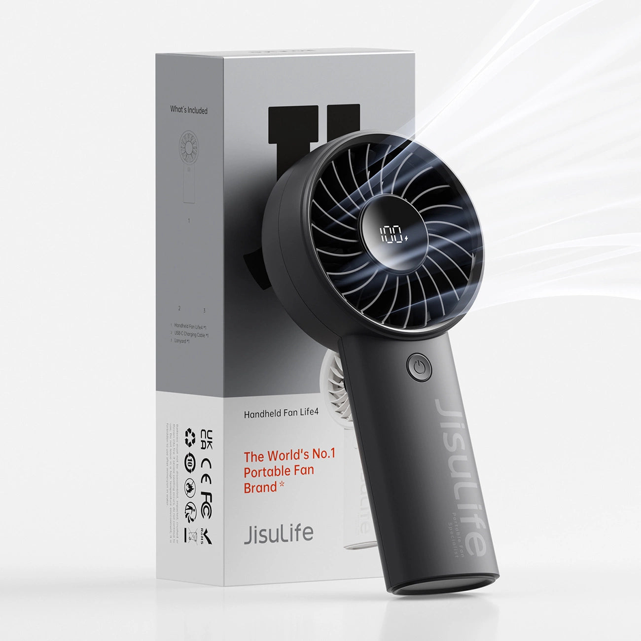 Jisulife Handheld Fan Life4 5000mAh Portable USB Fan - Black_3