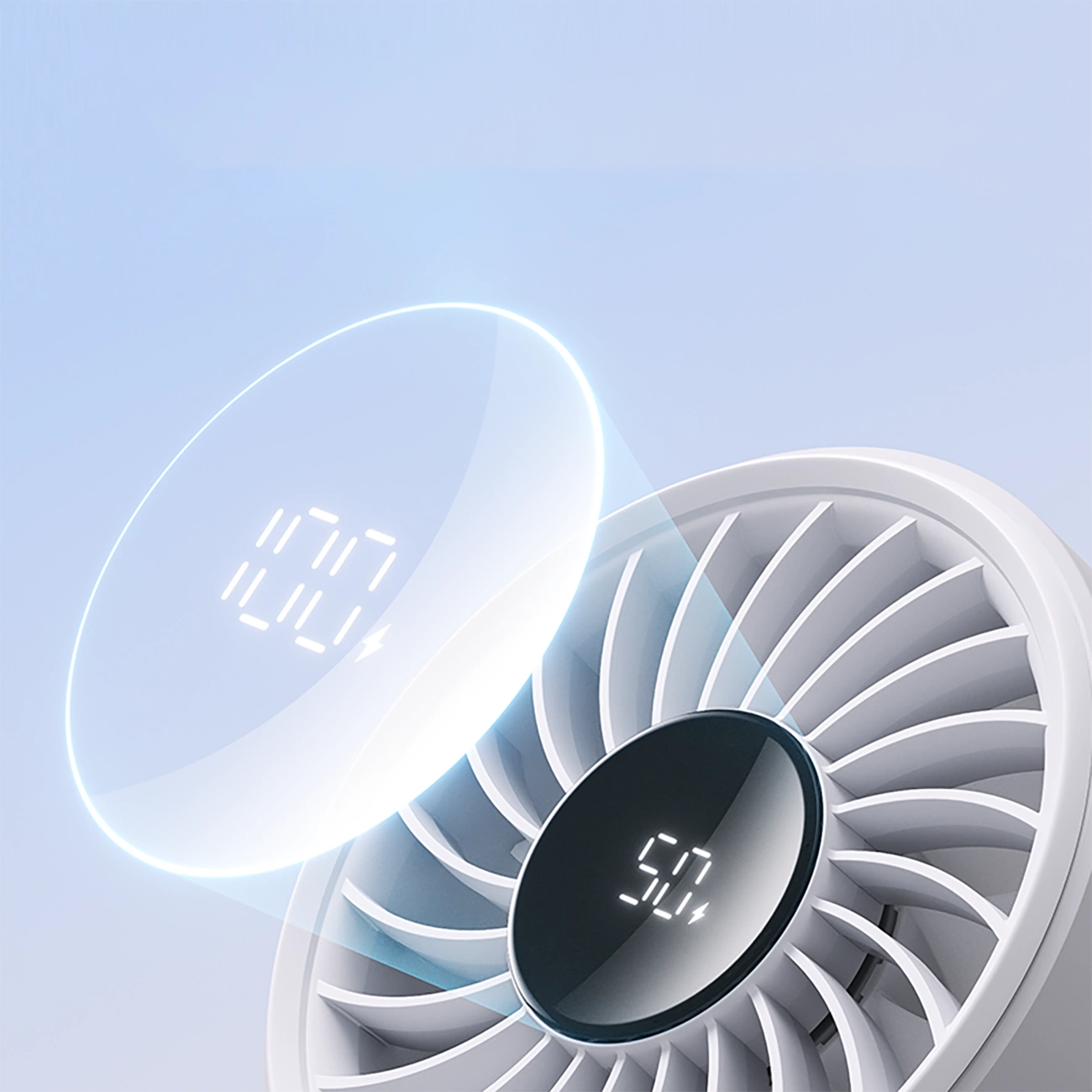 Jisulife Handheld Fan Life7 5000mAh Portable USB Fan - Gray_14