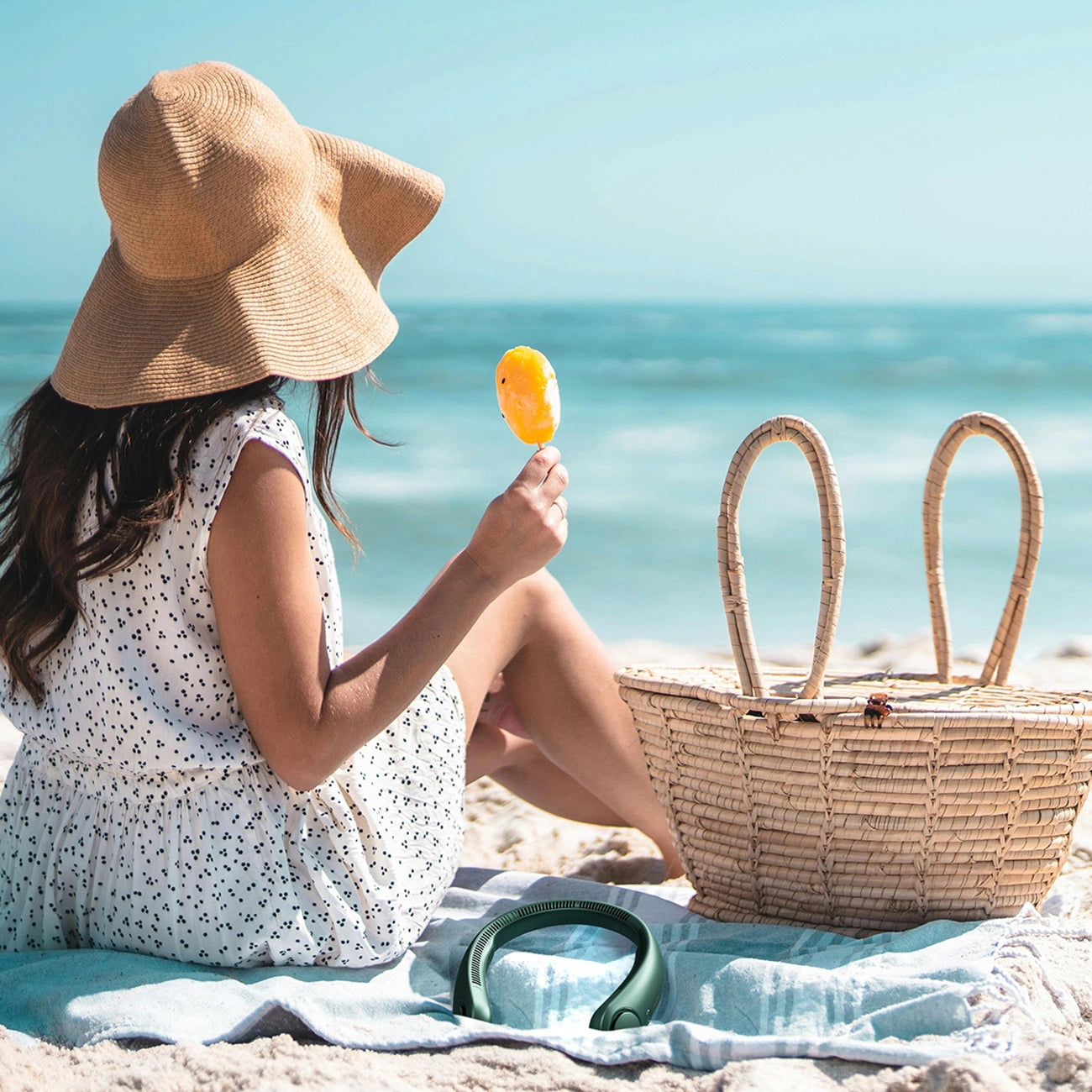 Jisulife Neck Fan Life3 Portable USB Neck Fan - Green_14