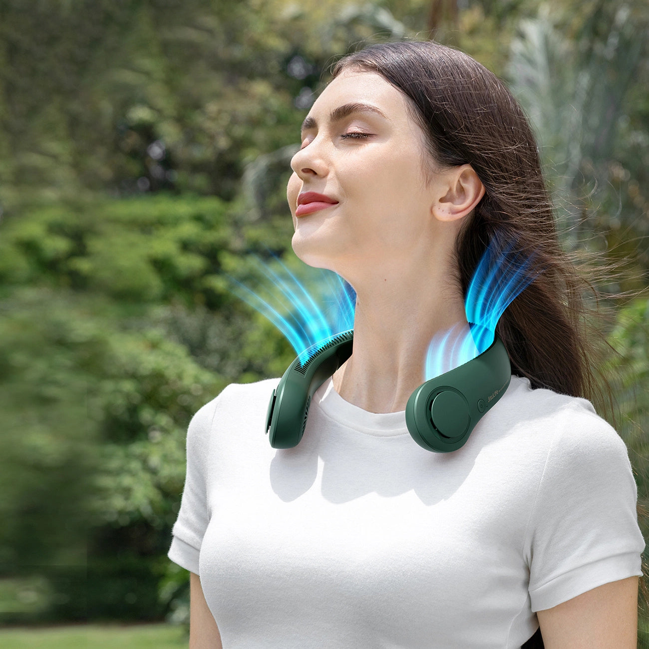 Jisulife Neck Fan Life3 Portable USB Neck Fan - Green_10