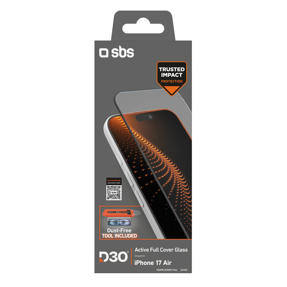 SBS protective glass with D3O technology set with applicator for iPhone 17 Air_1