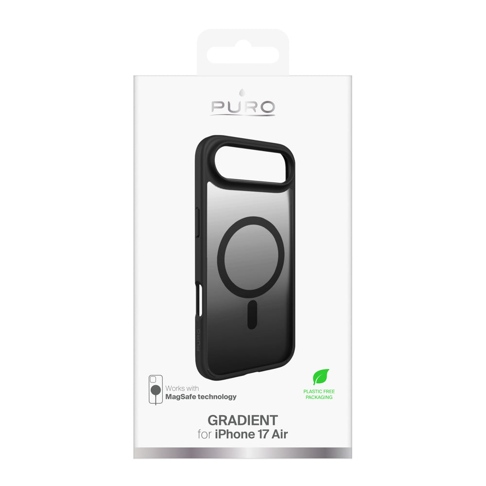Puro Gradient TPU Case Compatible with MagSafe for iPhone 17 Air - Black_1