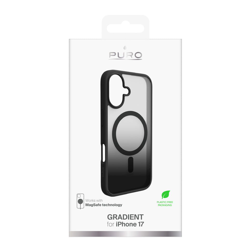 Puro Gradient TPU MagSafe Compatible Case for iPhone 17 - Black_1