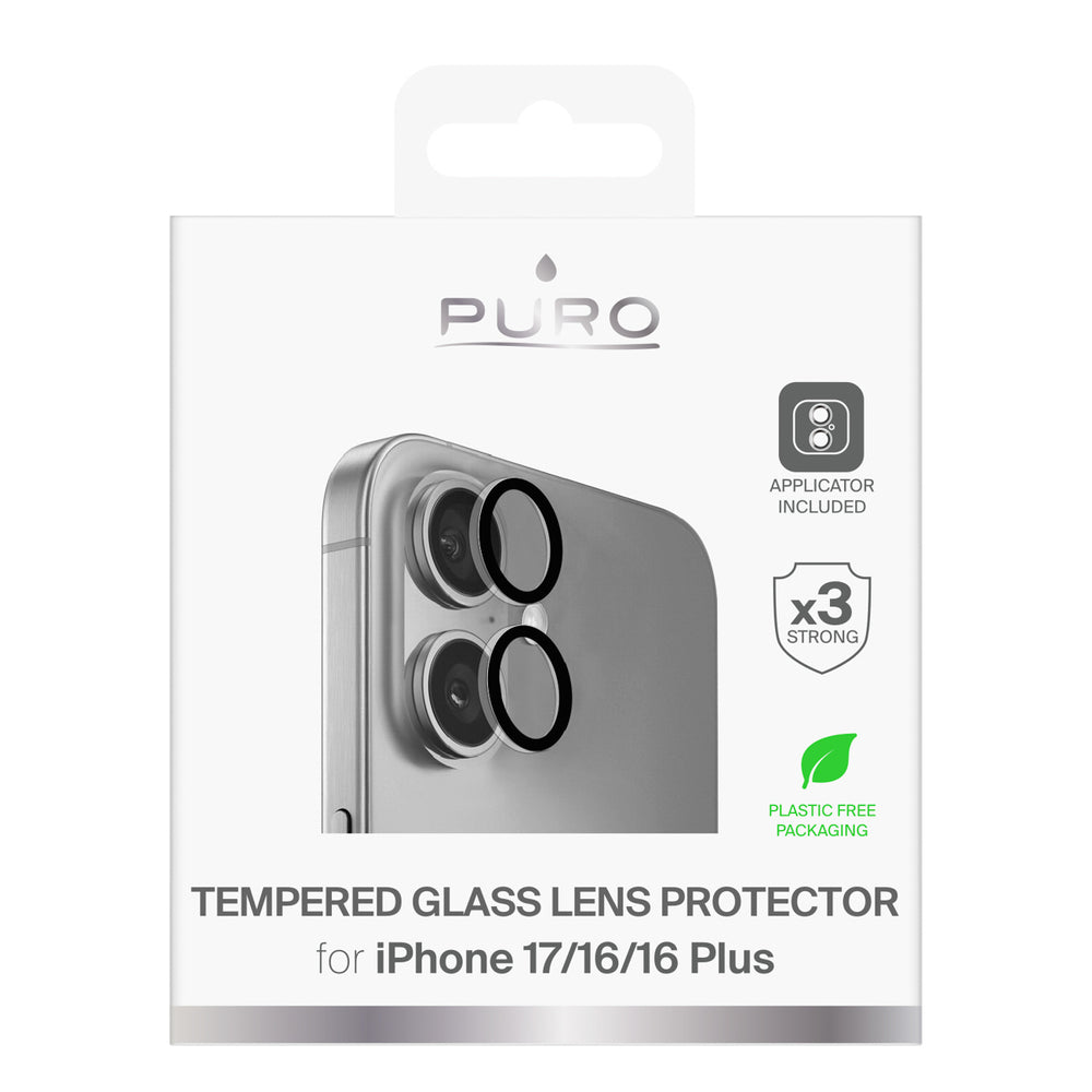 Puro Individual tempered glass lenses for iPhone 17 / iPhone 16 / iPhone 16 Plus_1