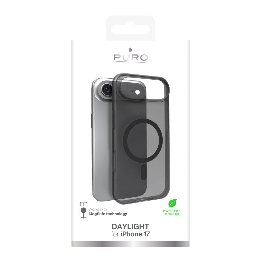 Puro Daylight Magsafe Compatible Silicone Case for iPhone 17 Air - Translucent Black_1