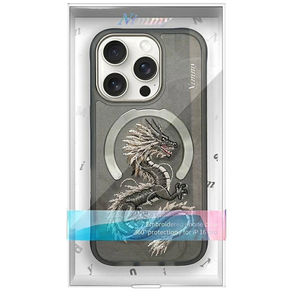 Nimmy Dragon MagSafe Case for iPhone 16 Pro Max - Gray_9