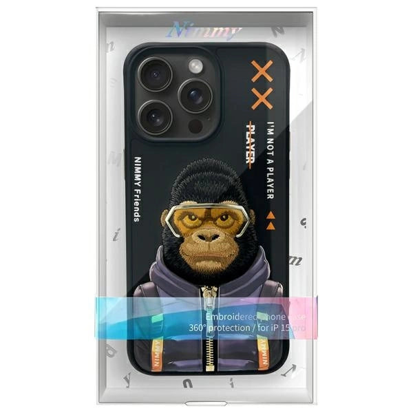 Nimmy Cool&Cute 2.0 Monkey Case for iPhone 15 Pro - Black_8