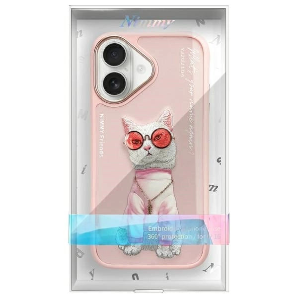Nimmy Glasses Cool Cat iPhone 16 Case - Pink_10