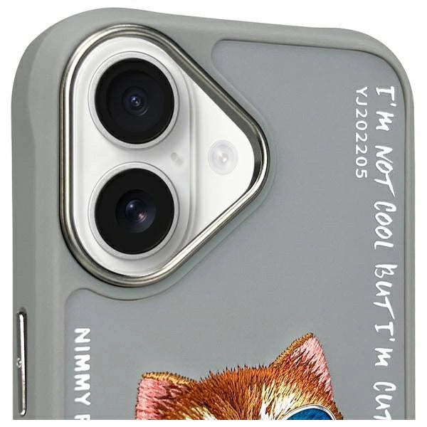 Nimmy Glasses Cool Cat iPhone 16 Case - Gray_2