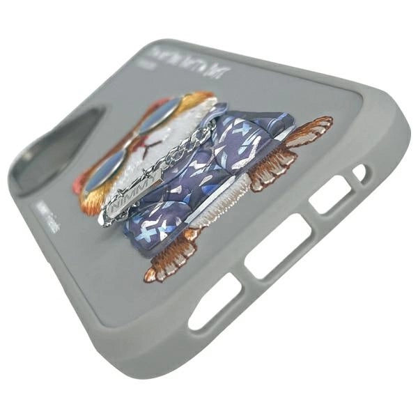 Nimmy Glasses Cool Cat iPhone 16 Case - Gray_7