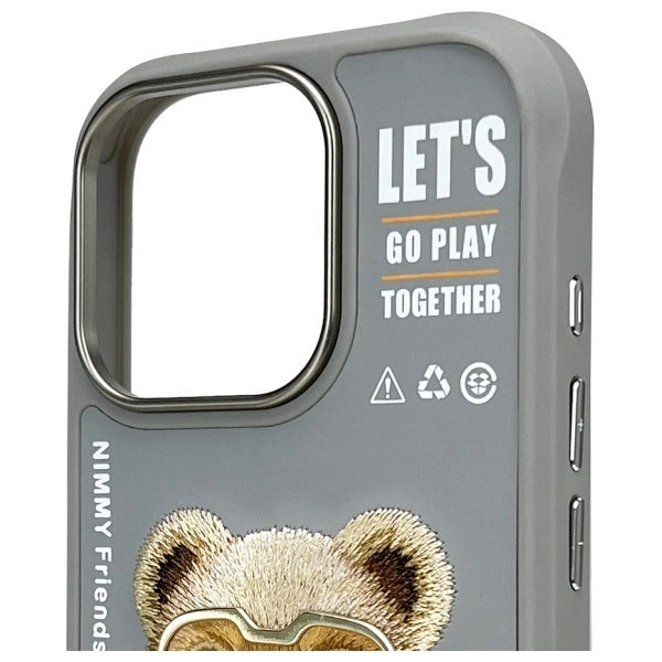 Nimmy Cool&Cute 2.0 Bear Case for iPhone 16 Pro Max - Gray_2