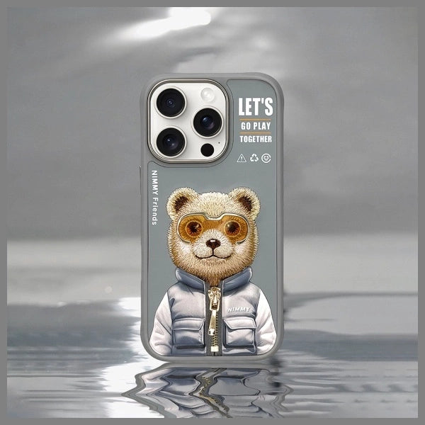 Nimmy Cool&Cute 2.0 Bear Case for iPhone 16 Pro Max - Gray_7