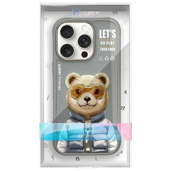Nimmy Cool&Cute 2.0 Bear Case for iPhone 16 Pro Max - Gray_8