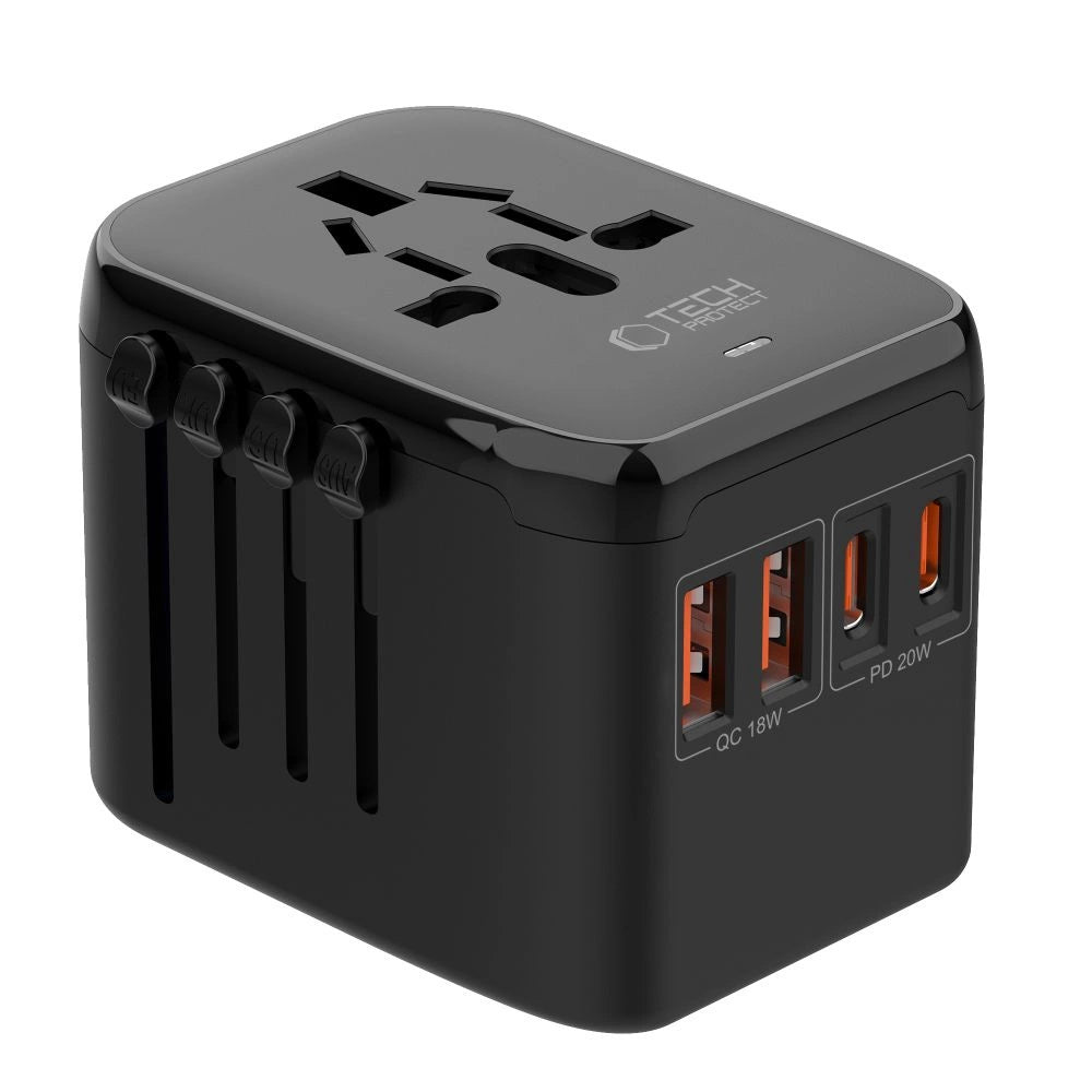 Tech-Protect TA200 EU / UK / US / AU adapter - black_2