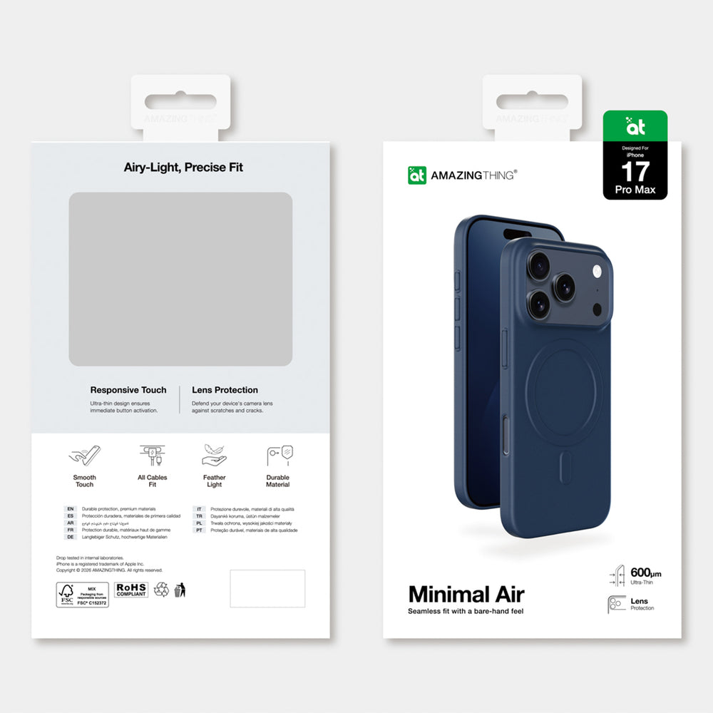 AmazingThing Minimal Air Case for iPhone 17 Pro Max Compatible with MagSafe - Blue_9