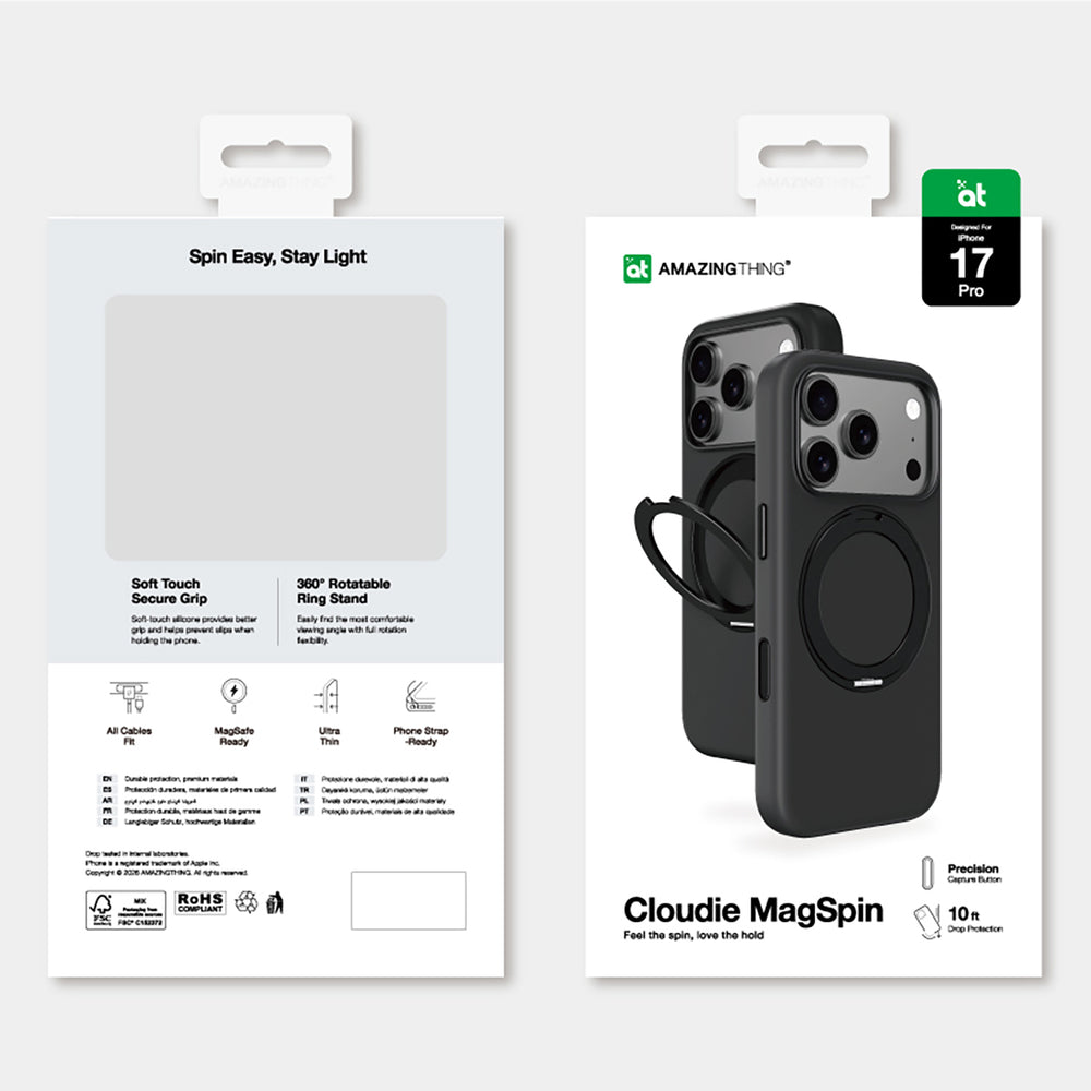 AmazingThing Cloudie iPhone 17 Pro Case with Stand - Black_5