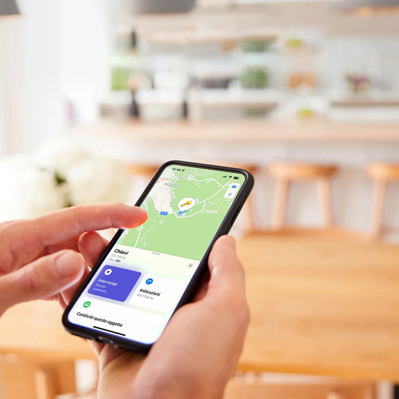 SBS Track My Circle Waterproof IP65 Locator Compatible with Apple Find My - Black_2