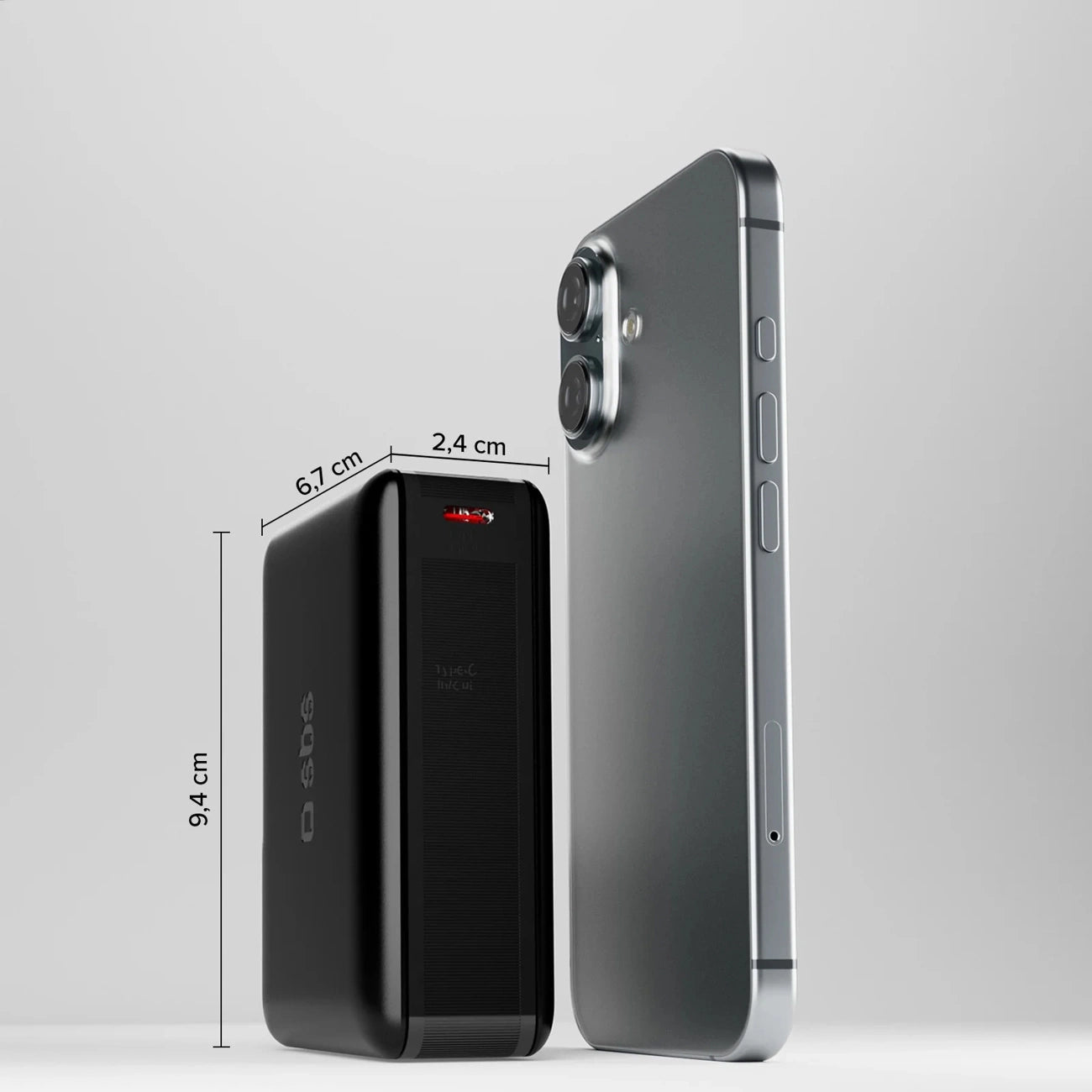 Powerbank SBS 20000mAh 65W PD AFC USB-C USB-A for laptop, tablet, smartphone - black_9