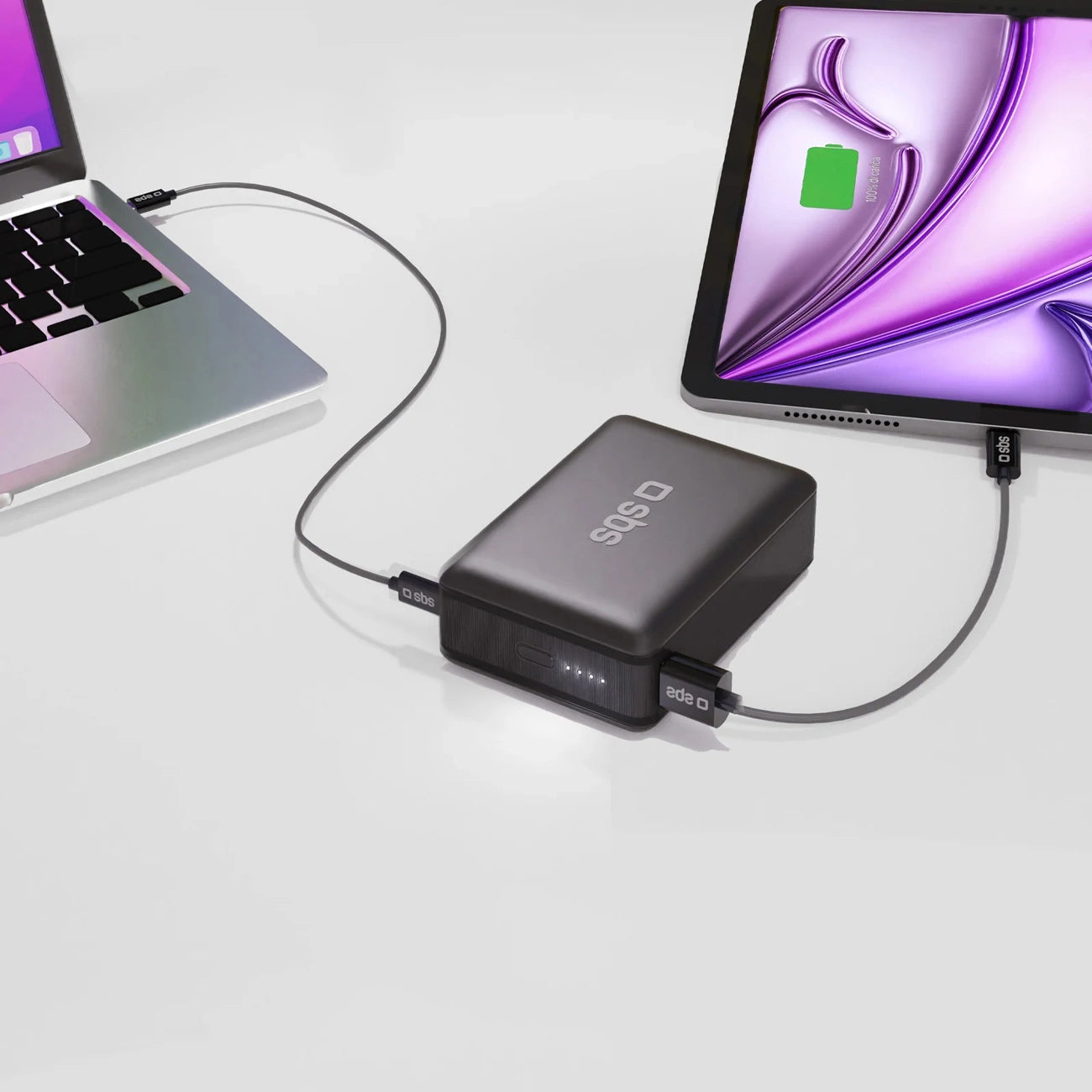 Powerbank SBS 20000mAh 65W PD AFC USB-C USB-A for laptop, tablet, smartphone - black_10