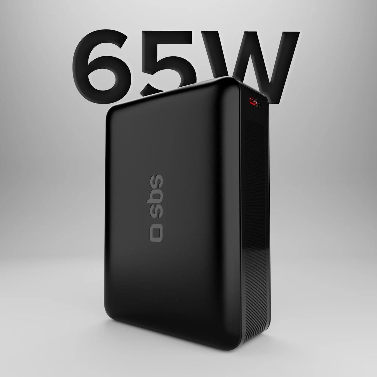 Powerbank SBS 20000mAh 65W PD AFC USB-C USB-A for laptop, tablet, smartphone - black_1