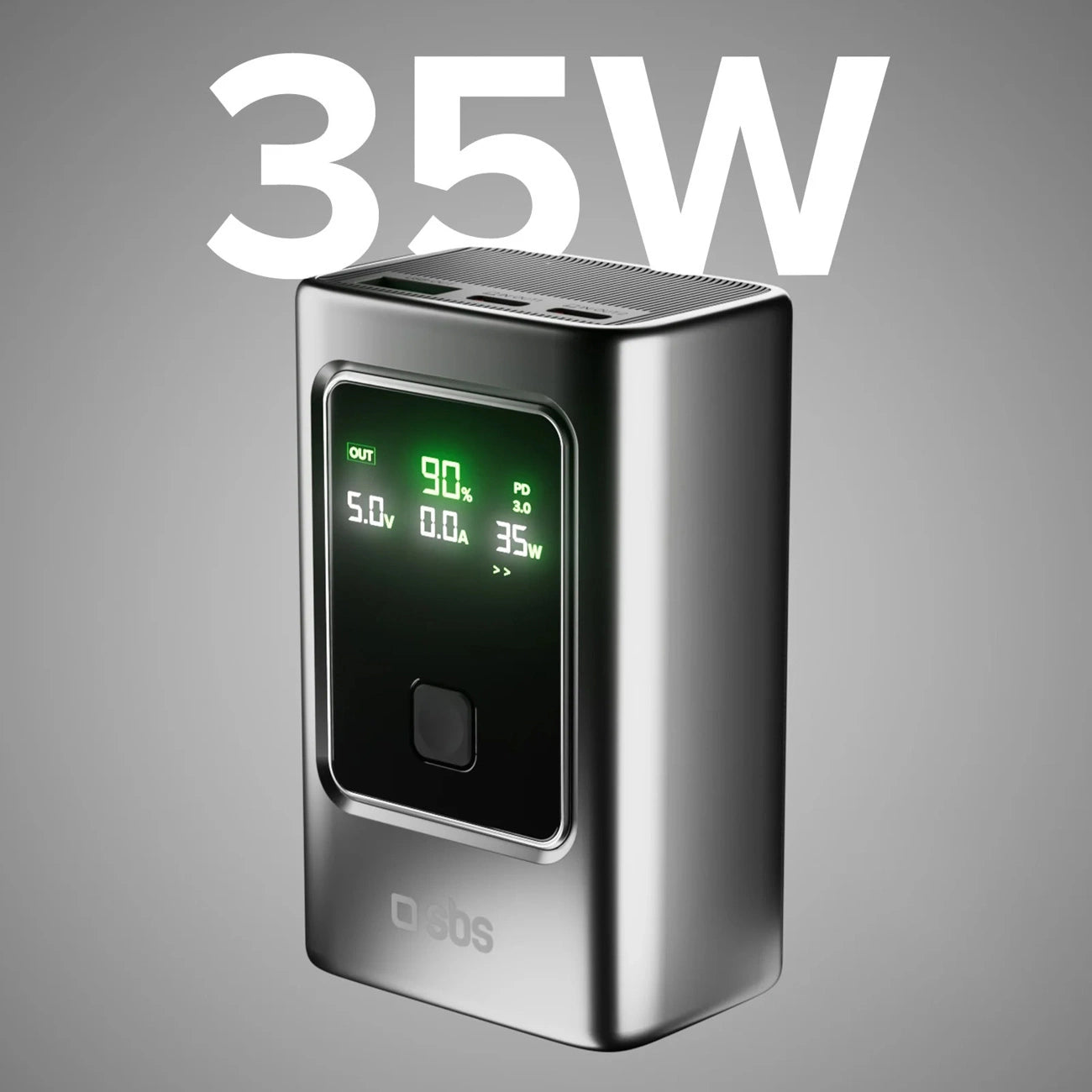 Powerbank SBS 10000mAh PD 35W with LCD display - gray_1
