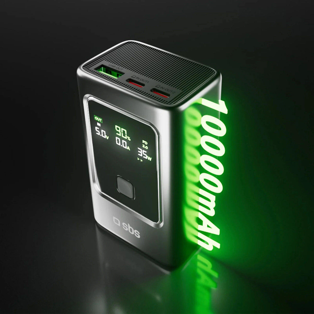 Powerbank SBS 10000mAh PD 35W with LCD display - gray_2