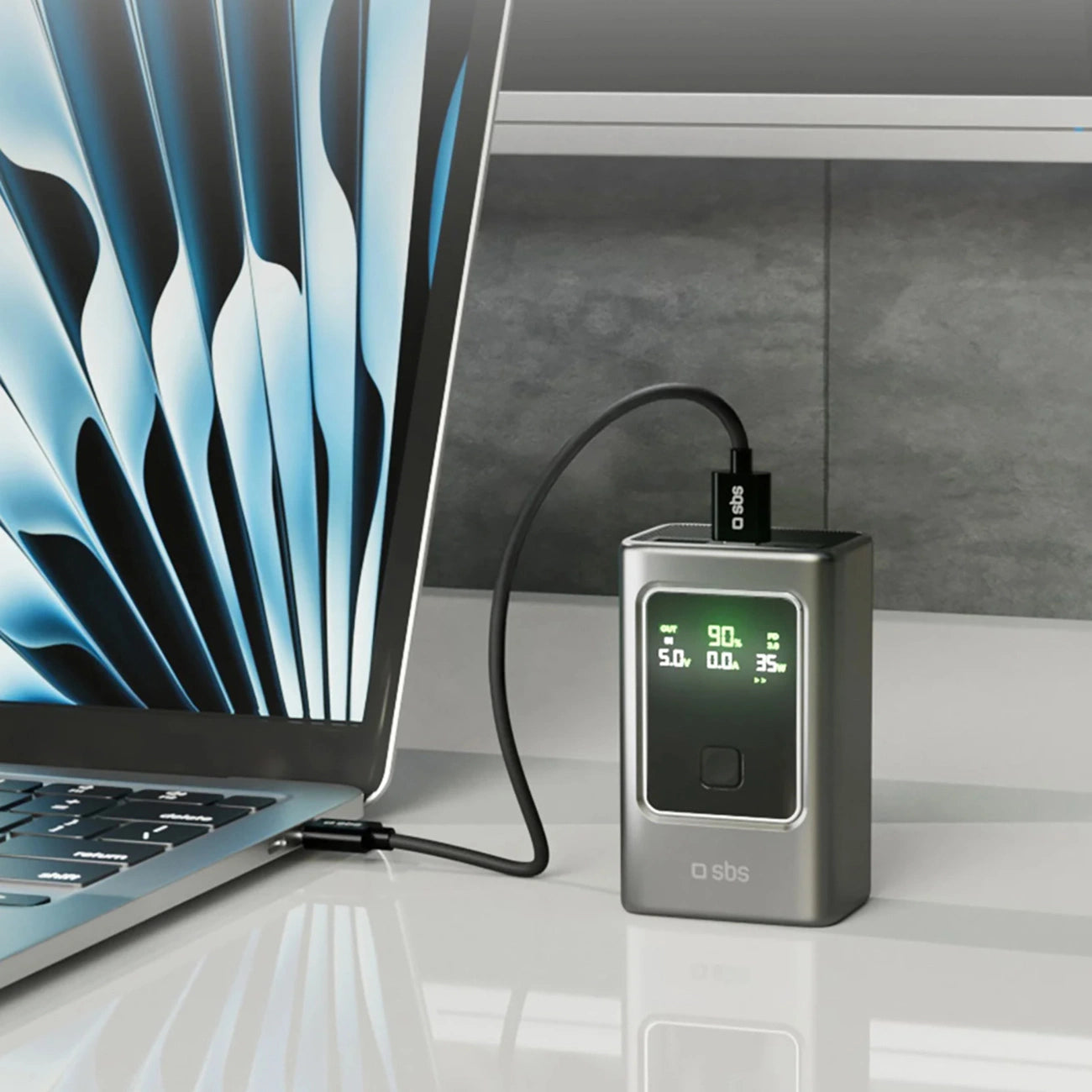Powerbank SBS 10000mAh PD 35W with LCD display - gray_6