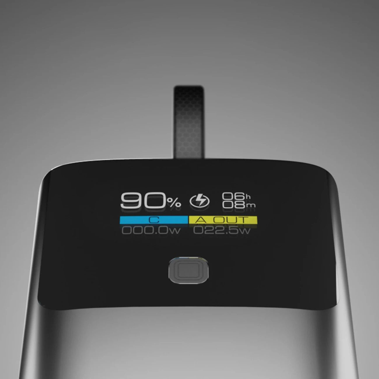 SBS 10000mAh PD 20W Powerbank with LCD Display and Built-in USB-C Cable - Gray_5