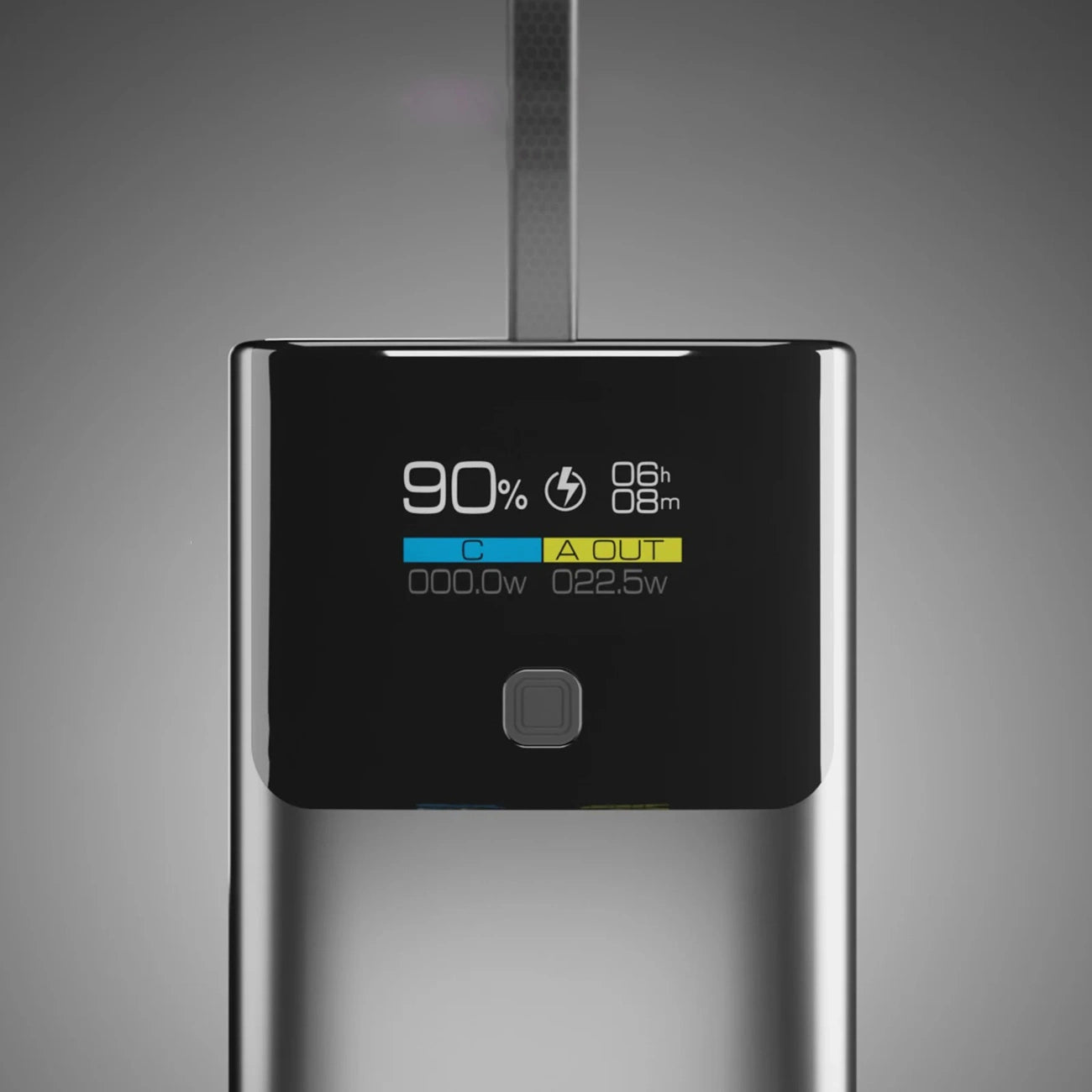 SBS 10000mAh PD 20W Powerbank with LCD Display and Built-in USB-C Cable - Gray_6