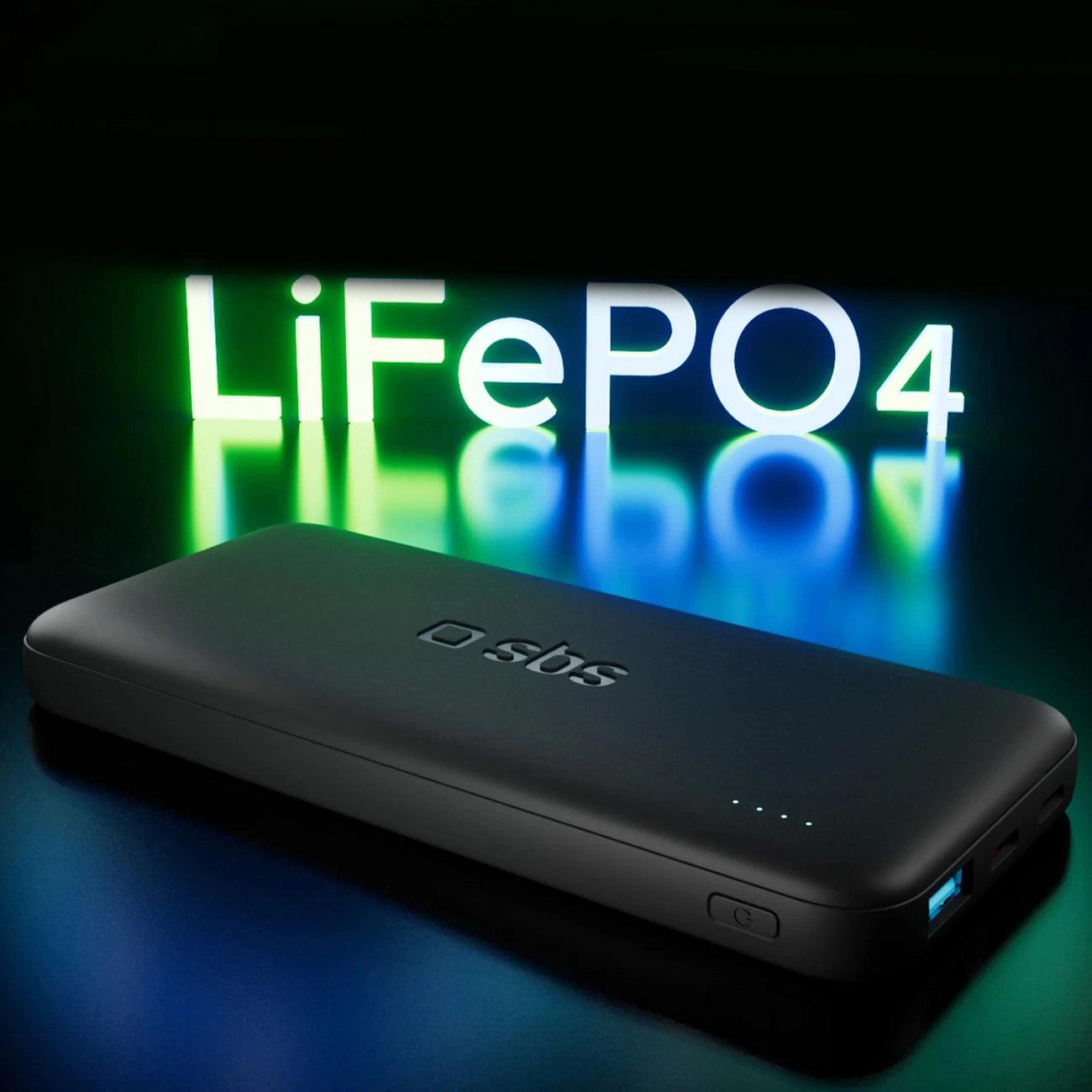 SBS Infinity Power Bank 10000mAh 10W LiFePo₄ USB-A USB-C - Black_1
