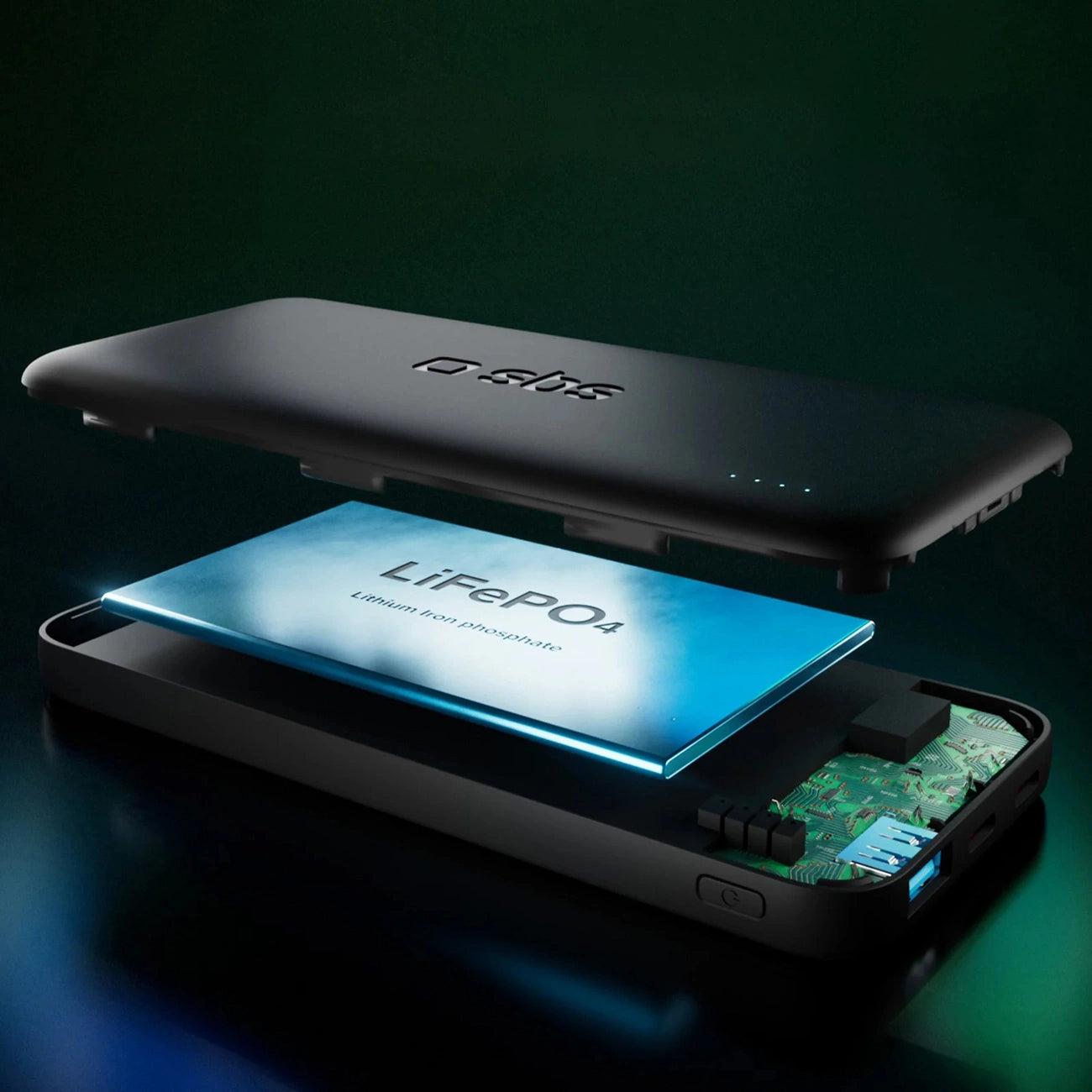 SBS Infinity Power Bank 10000mAh 10W LiFePo₄ USB-A USB-C - Black_2