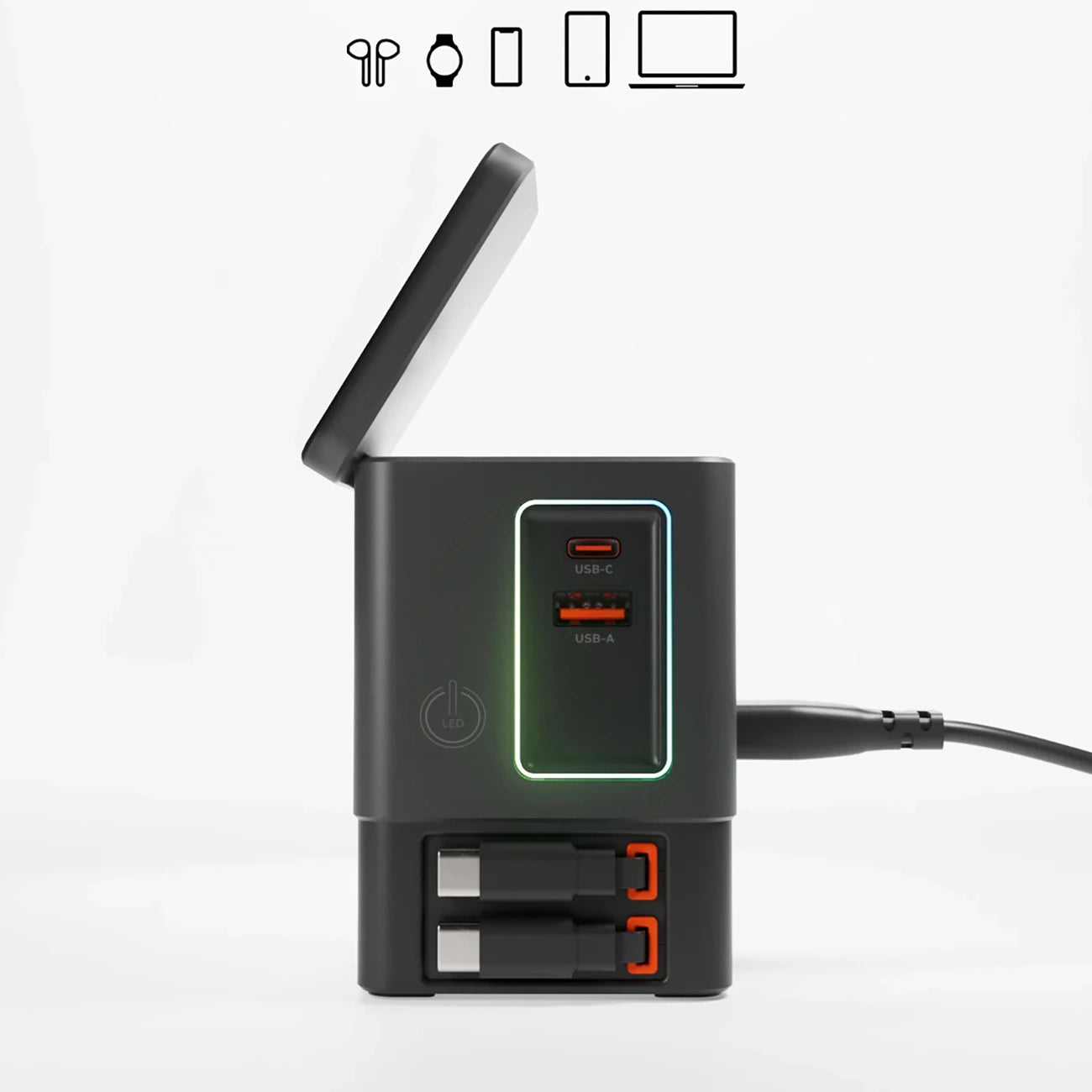 SBS Power Dock 6-in-1 with MagSafe, Stand, and USB-C Cables 65W – Black_2