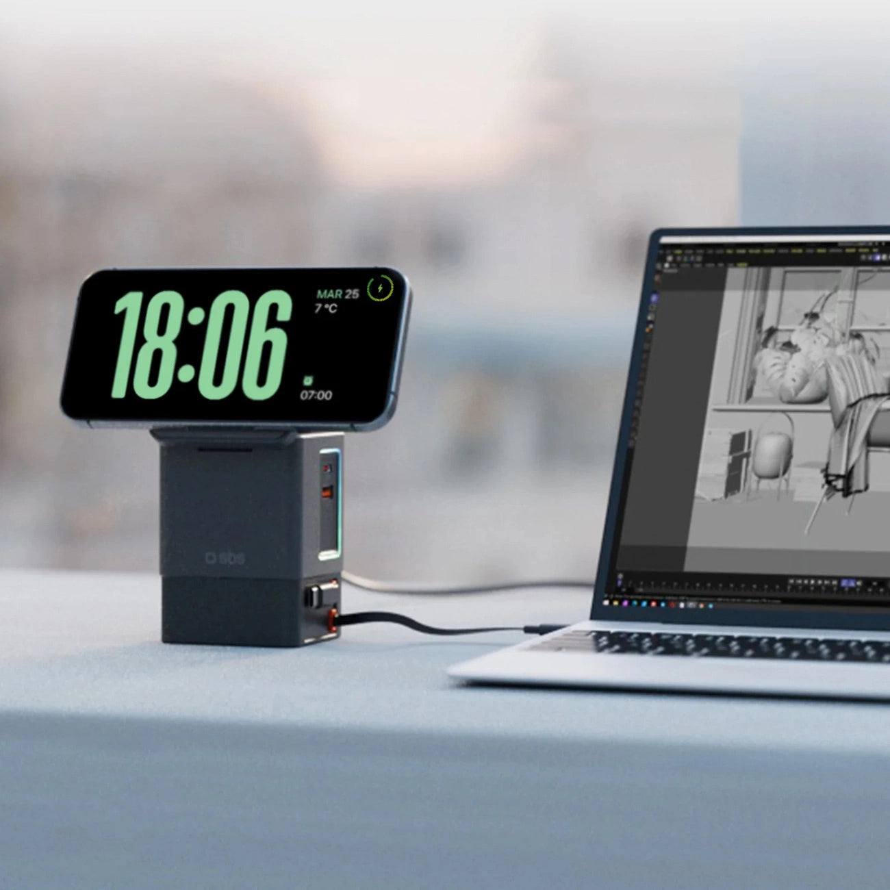 SBS Power Dock 6-in-1 with MagSafe, Stand, and USB-C Cables 65W – Black_8