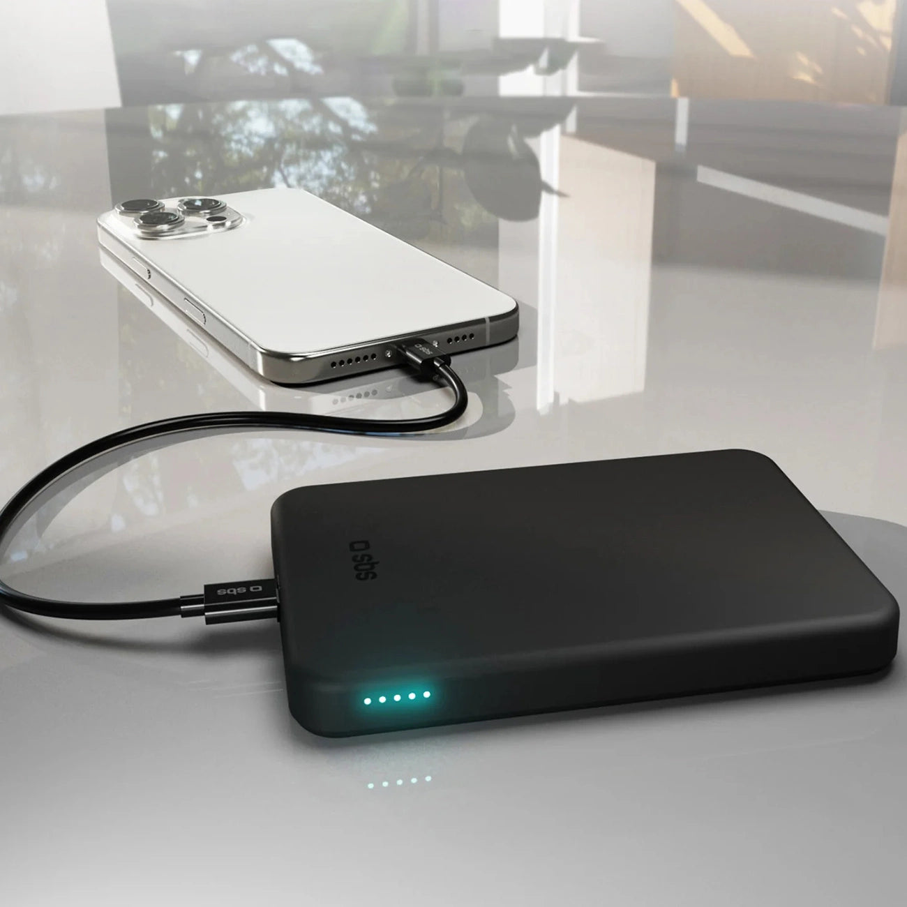SBS Mag Power Qi2 5000 mAh Powerbank Compatible with MagSafe - Black_3
