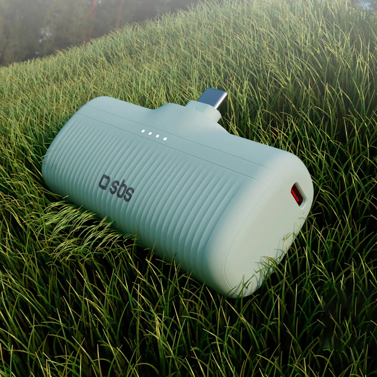 SBS EcoPower 5000 mAh 10W Powerbank with Built-in USB-C Port - Green_5