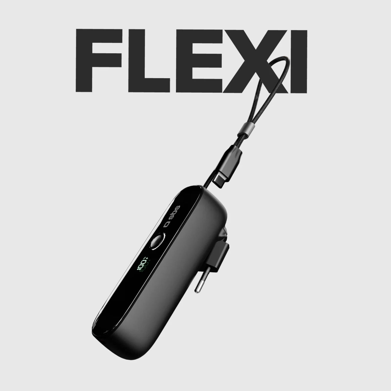 SBS Hybrid PD 20W 5000mAh Power Bank with Built-in Cable and Foldable Plug - Black_4