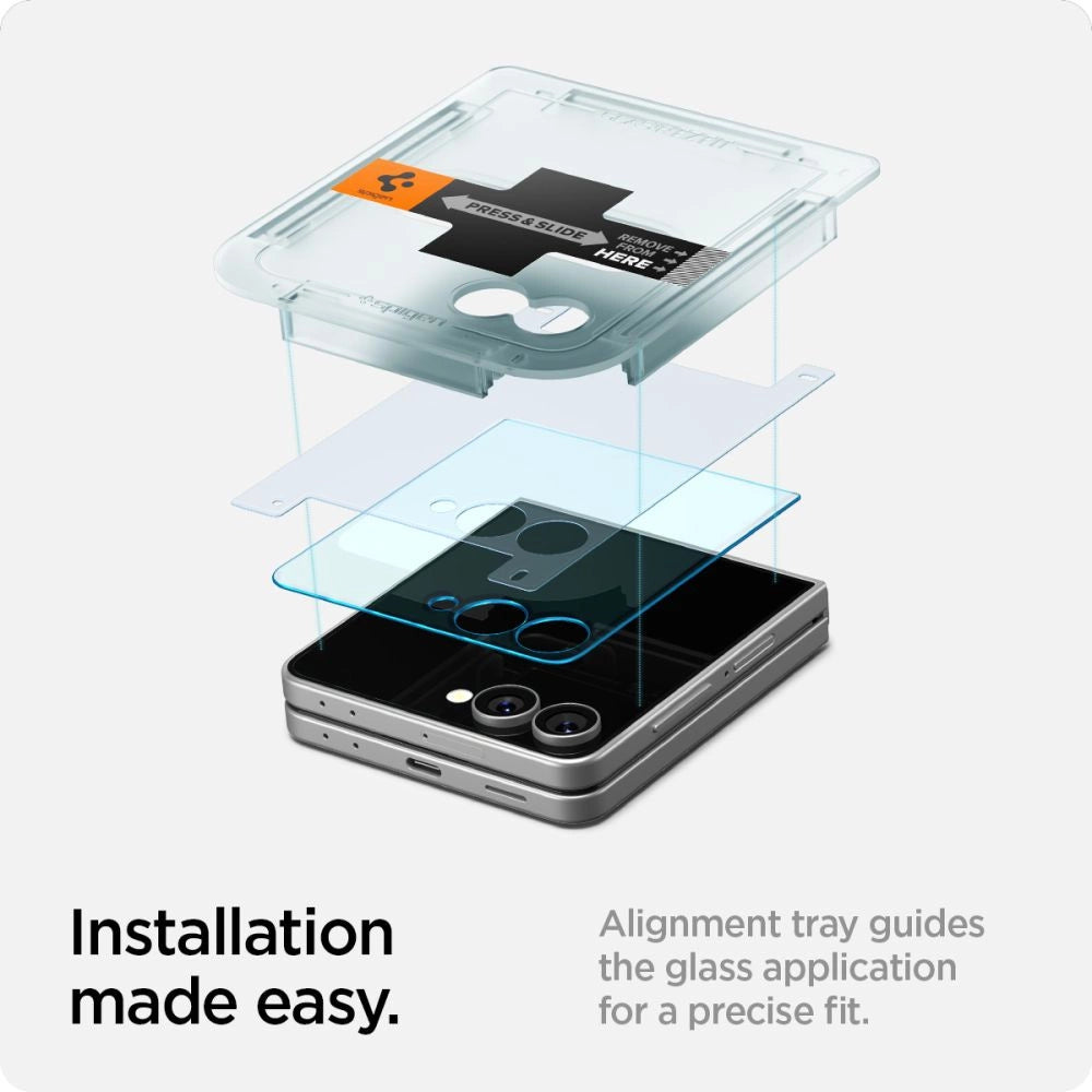 Spigen Glas.TR EZ Fit HD Tempered Glass Screen Protector for Samsung Galaxy Z Flip 7 - Transparent_10