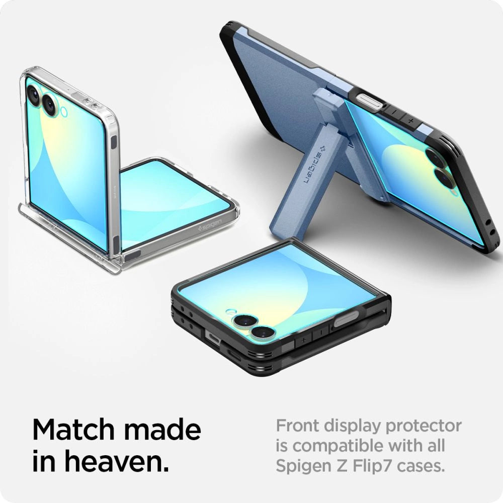 Spigen Glas.TR EZ Fit HD Tempered Glass Screen Protector for Samsung Galaxy Z Flip 7 - Transparent_13