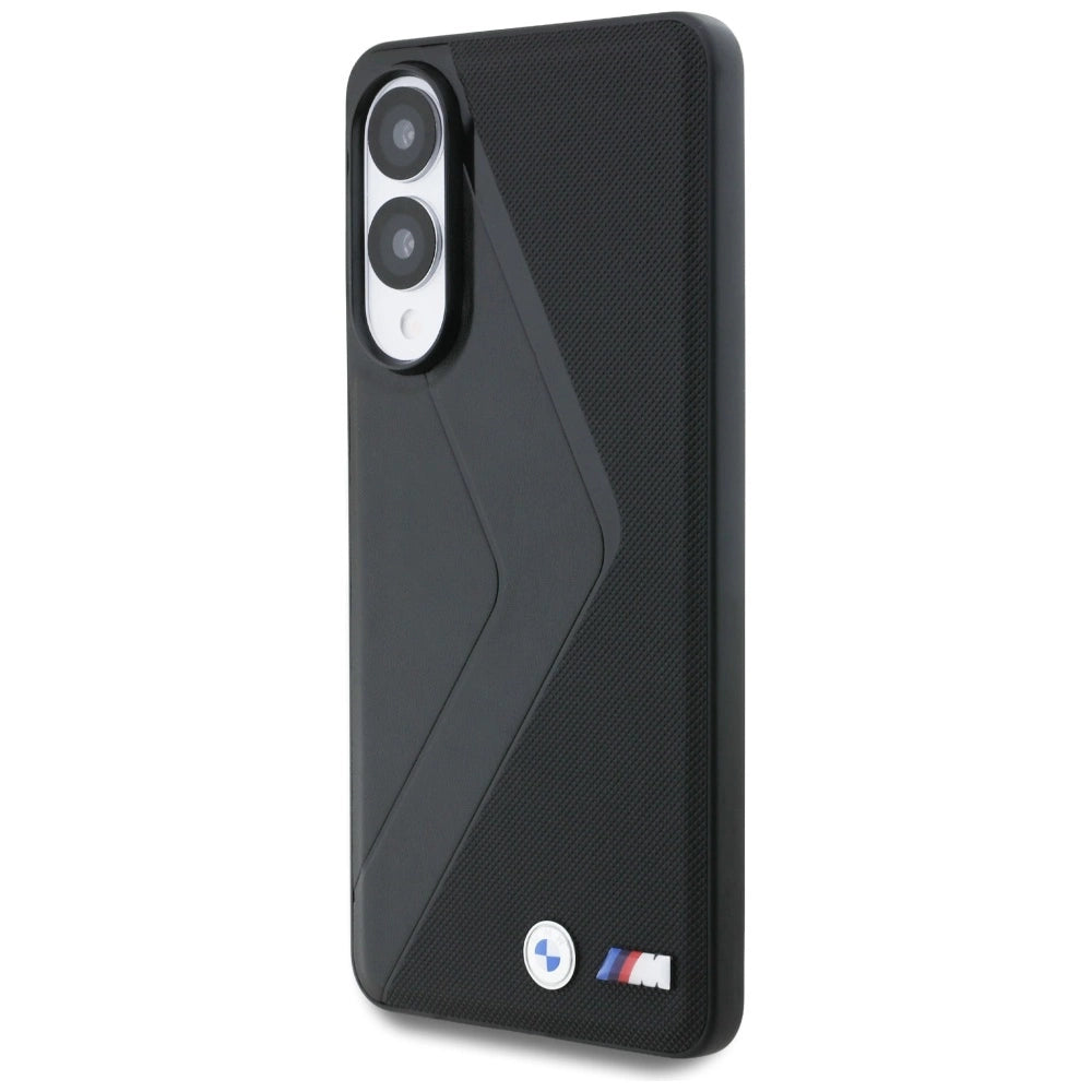 BMW Leather Oversized Stripes MagSafe case for Samsung Galaxy S25 Edge - black_1