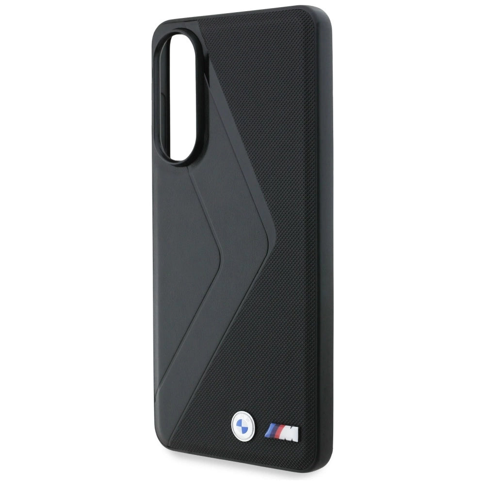 BMW Leather Oversized Stripes MagSafe case for Samsung Galaxy S25 Edge - black_5