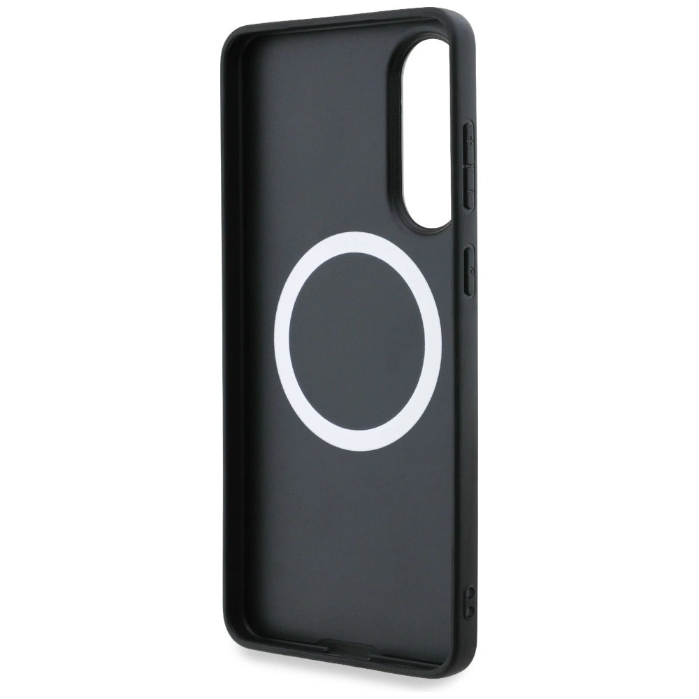 BMW Leather Oversized Stripes MagSafe case for Samsung Galaxy S25 Edge - black_6