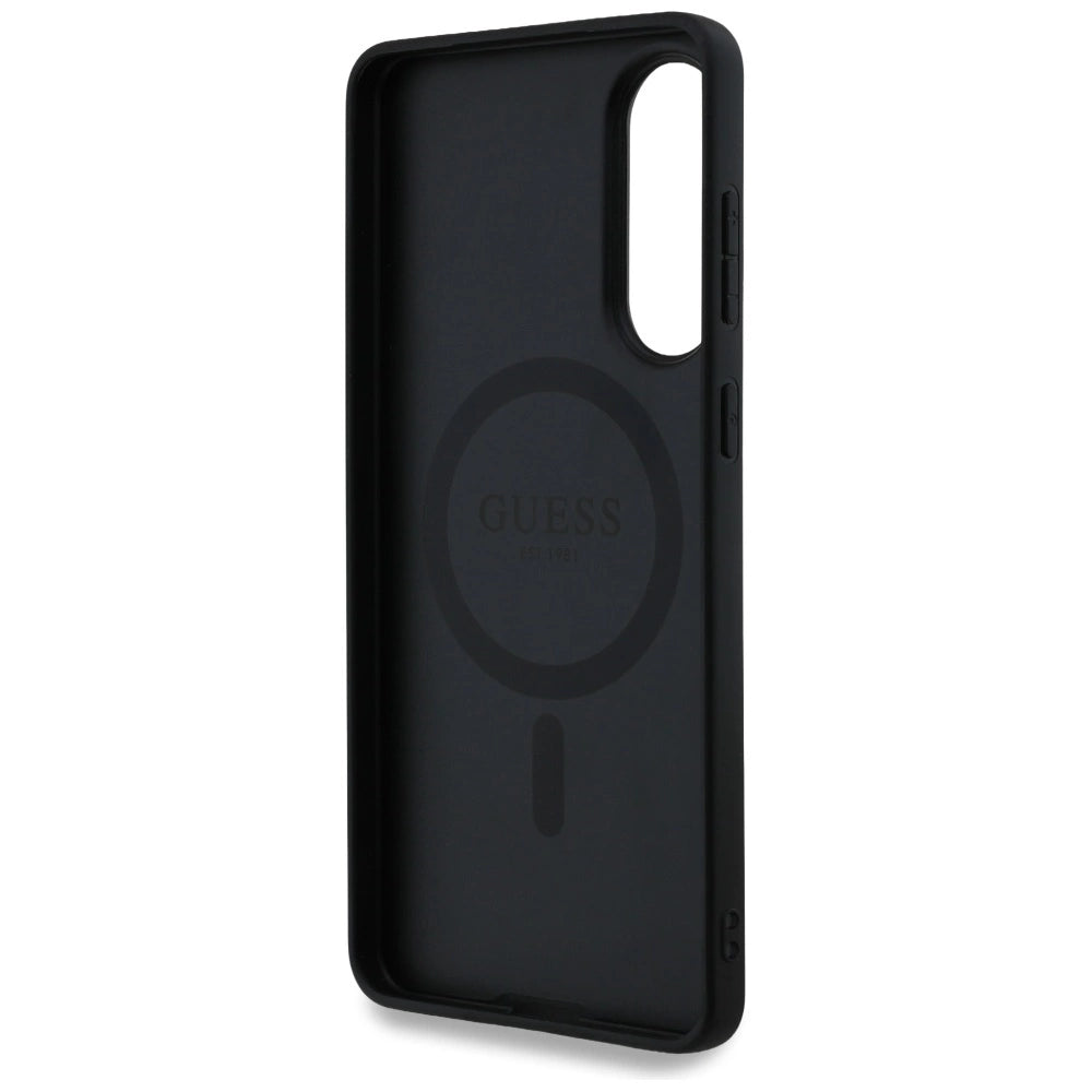 Guess 4G Ring Classic Logo MagSafe Case for Samsung Galaxy S25 Edge - Black_6